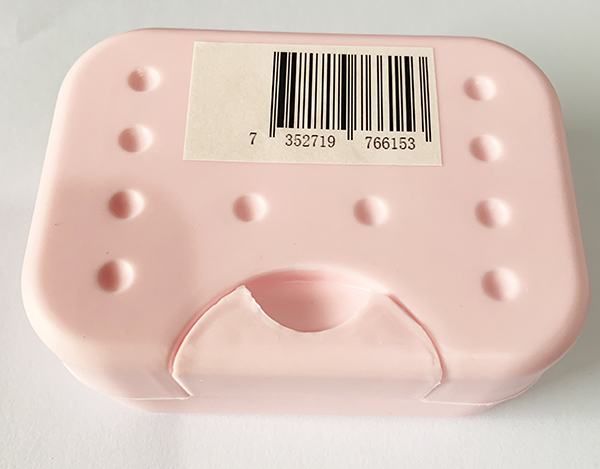 KKlewu 石鹸ケース 旅行 携帯 洗面グッズ スポンジ付つけ 角型 フタ付き (ピンク)