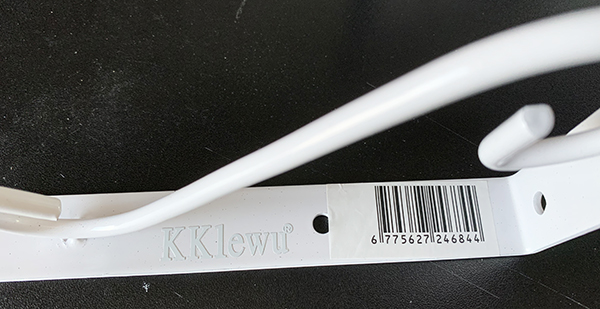 KKlewu アンティーク アイアンブラケット L型 棚受け 金物 シェルフ 4枚セット入れ ネジ付き (250mm, ホワイト)